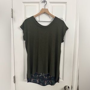 Kaileigh Jolla Mixed Material Womens Top Size L